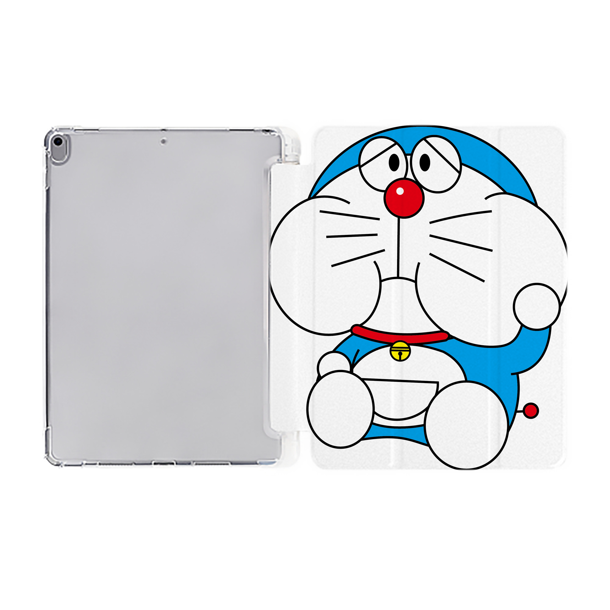 （画像用） ドラえもん Doraemon IPad ケース ペン収納付き 三つ折りスタンド PUレザー×シリコン 対応機種9.5/10.5/10.9インチ